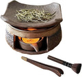 Incense Burner Kit, Zen Burner, Zen Ceramic Incense Holder with Wooden Tongs, Ceramic Aromatherapy Burner, Aromatherapy Stove for Bedtime Calm, Meditation, Home and Office