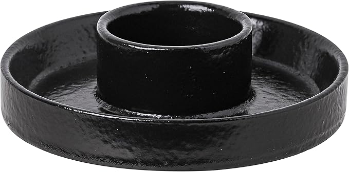 Sage Incense Holder, Ceramic Sage Holder for Burning, Sage Burner Holder for Smudge Sticks, Smudge Bowl for White Sage Bundle, Palo Santo Sticks, Yoga Meditation and Altar Decor (Sage Holder-Black)