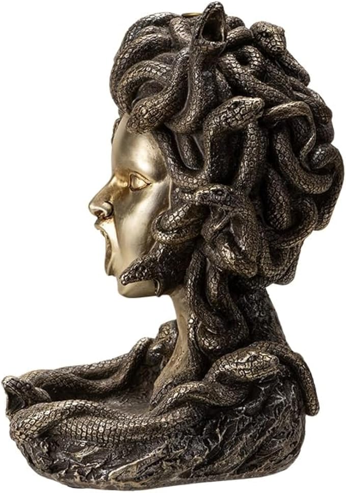 Pacific Giftware Medusa Backflow Burner, Greek Mythology Famous Monster Medusa, Waterfall Incense Burner