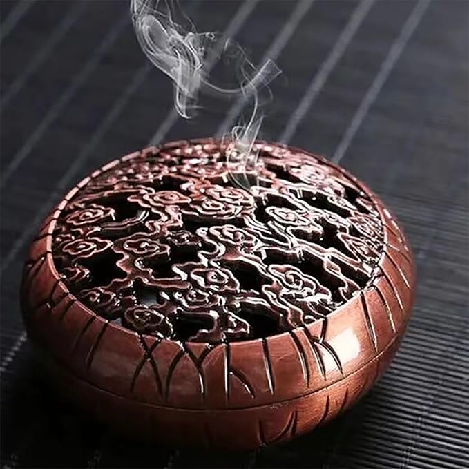 Incense Burner, Incense Holder, Incenses Cones Burner, Incenses Burners with Lid, Cone Bowl Burners Ash Catcher Tray Bowl for Cones Coils