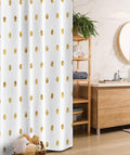 Ambesonne Modern Stall Shower Curtain, Blurry Crystalised Yellow Ombre Geometric Circles Rounds Plain Backdrop Print, Fabric Bathroom Decor Set with Hooks, 36" W x 72" L, Yellow White