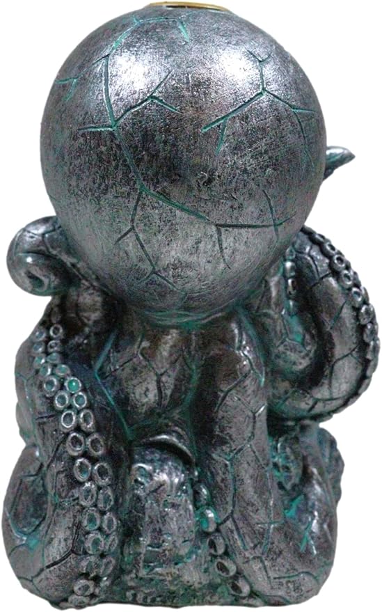 Ebros Gift Nautical Marine Cthulhu Octopus Tentacles Skull Sea Monster Backflow Incense Cone Burner Figurine Home Aromatherapy Fragrance Holder