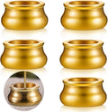 Suclain 6 Pcs Incense Burner Holder Mini Incense Cone Stick Burner Brass Holder for Sticks Gold Metal Ash Catcher for Meditation, Yoga, Home Decor, Office, Teahouse, 0.13 Inch Hole Diameter