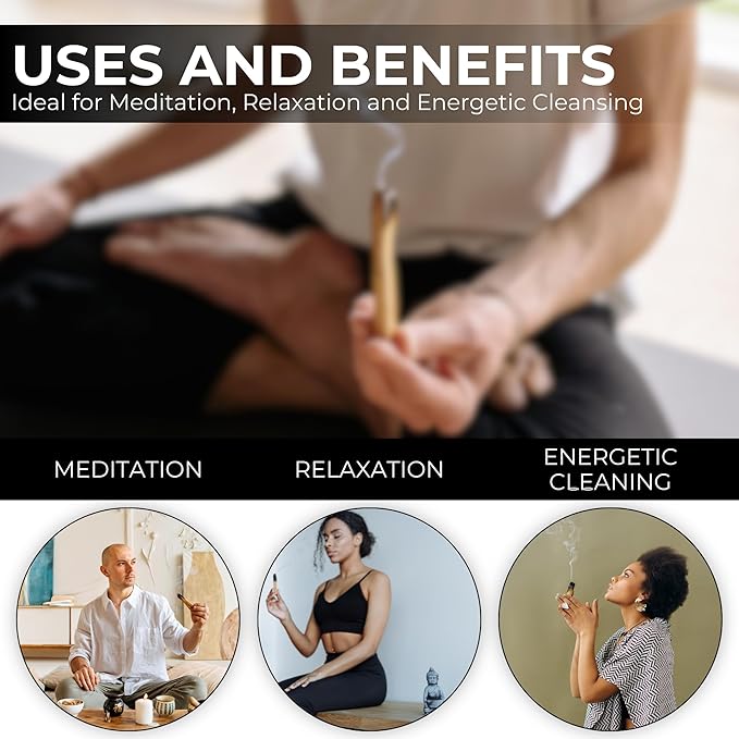 5 Palo Santo Sticks - Palo Santo Holder - Palo Santo Burner - PaloSanto Sticks with Holder - Palosanto Stick - Meditation Accessories
