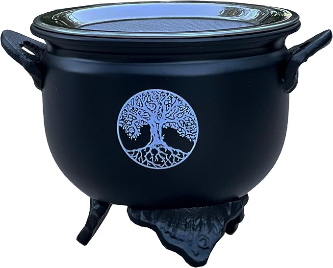 Large Metal Charcoal Incense Burner (Tree of Life)