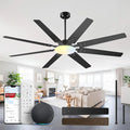 Amico Ceiling Fans with Lights, 72 inch Smart Ceiling Fan Compatible with Alexa/App/Remote Contro,Reversible DC Motor, 6 Speeds, Dimmable 3CCT LED, Quiet Indoor/Outdoor for Living Room, Great Room