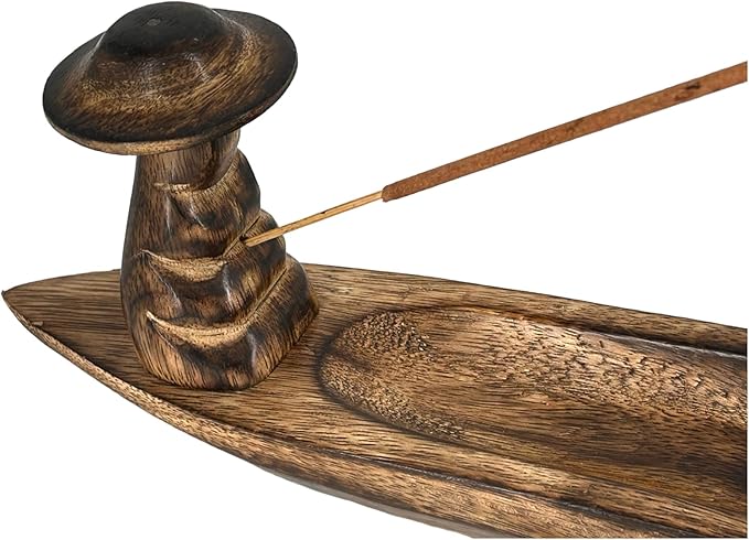 Incense Holder for Sticks, Insence Stick Holder Ash Catcher for Table Decorations Meditation & Yoga Great Gift Table Décor - Wooden Incense Tray for Sticks - Home Decor (11" x 2.15" x 1")