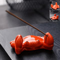 Cute Crab Incense Holder, Ocean Animal Ceramic Incense Burner for Sticks, Yoga Meditation Home Office Desktop Decor, Unique Coastal Ornament