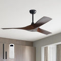 Sofucor 52 Inch Ceiling Fans No Lights, Modern Ceiling Fan with 3 Plastic Blades, 4500CFM 6-Speed 3-Timer Reversible DC Motor, for Bedroom Living Room Patios Office, ETL/FCC