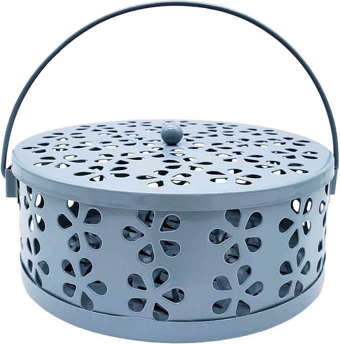 Mosquito Coil Holder, Portable Mosquito Coil Burner, Suitable for Indoor and Outdoor Camping (Sky Blue)