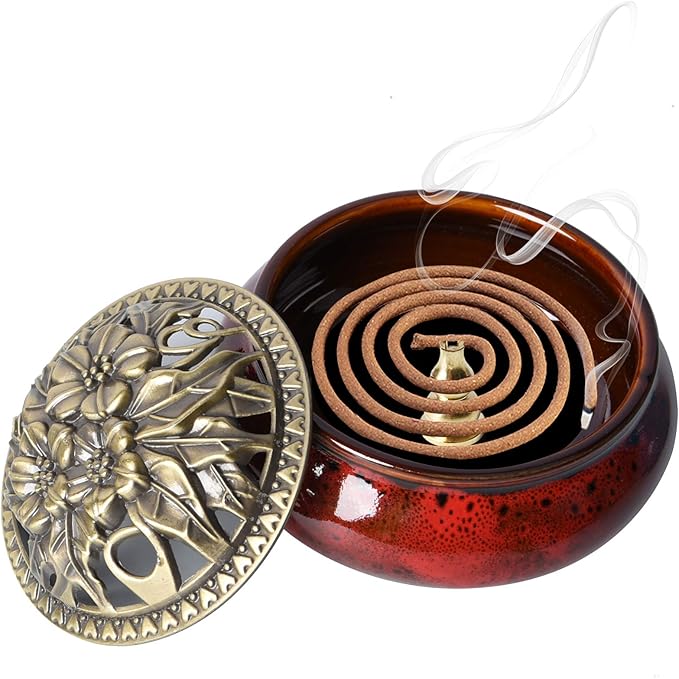 Ceramic Home Decoration Incense Sticks or Cones Burner Porcelain Incense Holder