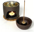 5 in 1 Incense Diffuser & Holder Set, Ceramic Aromatherapy Burner for Incense Sticks and Dried Herbs, Multi-Use Wax Warmer for Bedtime Calm, Yoga, Meditation, Home and Office