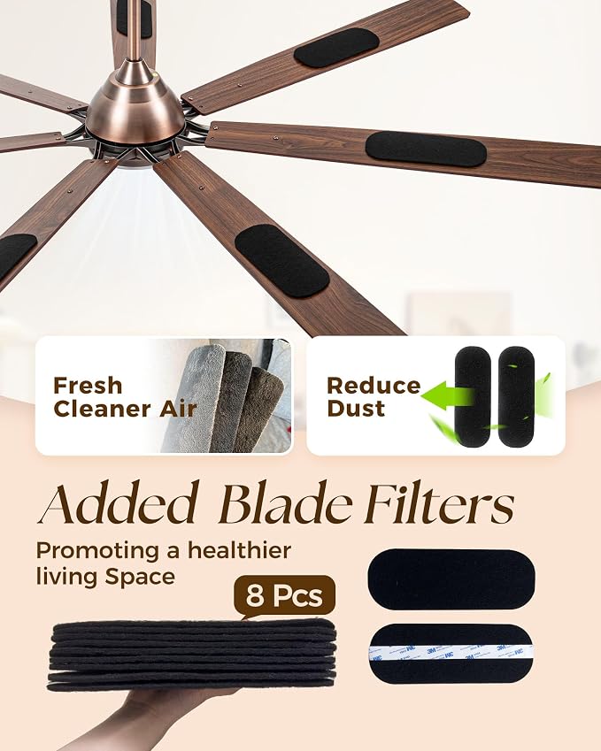 84 Inch Smart Ceiling Fan with Lights,Oil Rubbed Bronze Fan for Large Room | ETL-Listed with Quiet DC Motor,Alexa APP Controls,Up To 10117 CFM High Airflow,Timer,Dual Finish 7 Blades For Outdoor Covered