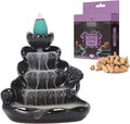 SOUL STICKS Backflow Incense Holder Burner Waterfall Fountain for Home, Office, Yoga, Room Decor & Aromatherapy with 1 Pack of 10 Backflow Fragrance Cones Included (Spring Garden)