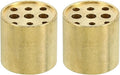PATIKIL Incense Holder, 2 Pack Brass Incense Cone Burner Stick Holder with 9 Holes Incense Stand Base for Yoga Spa Room Home Office, 0.8" Dia. 0.8" Tall