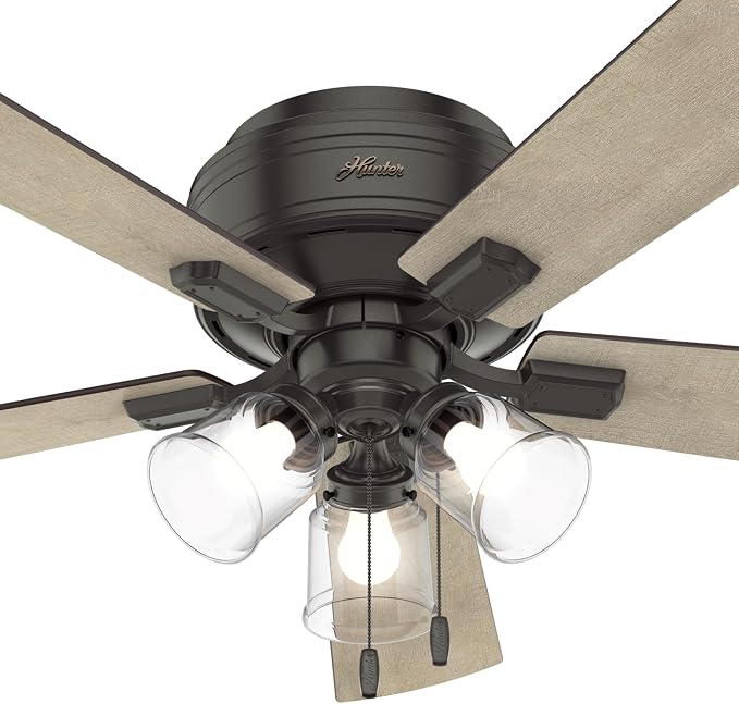 Hunter Crestfield, Indoor, Ceiling Fan, Quiet, 52 inch, Noble Bronze