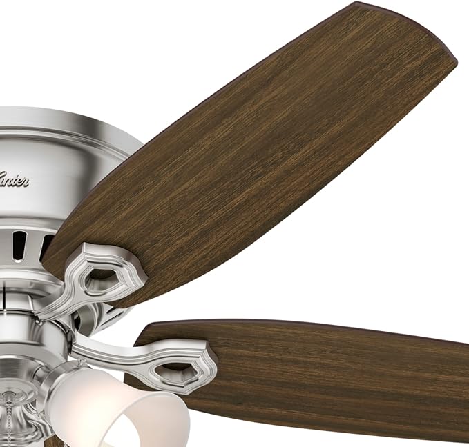 Hunter Builder, Indoor, Ceiling Fan, Pull Chain, 52 inch, Brushed Nickel
