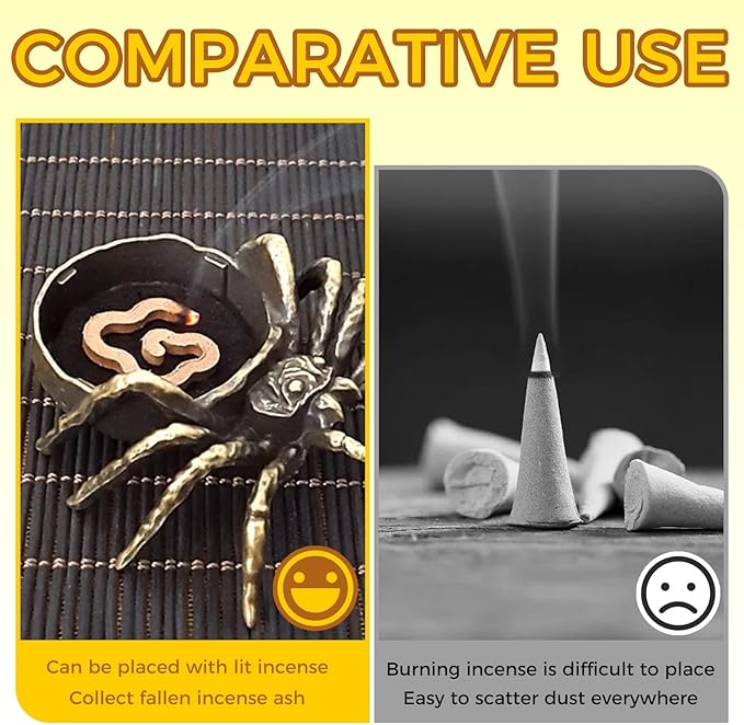 1 PSC Spider Incense Holder for Cones & Sticks, Incense Burner Holder Decor for Home, Office, Yoga, Meditation, Spa Incense Holder Cone