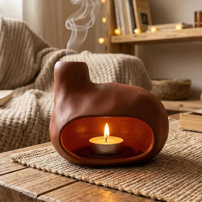 CEREMONY Palo Santo Holder -Mini Ceramic Incense Holder for Palo Santo and Sticks - White Sage Holder for Meditation Decor