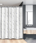Ambesonne Arrows Stall Shower Curtain, Vertical Geometric Monochrome Hipster Line Pattern with Vintage Design, Fabric Bathroom Decor Set with Hooks, 54" W x 78" L, Dimgray White