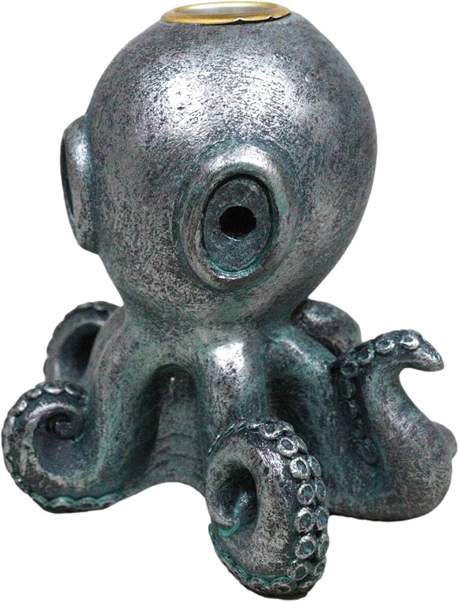 Ebros Gift Nautical Marine Cthulhu Octopus Tentacles Sea Monster Backflow Incense Cone Burner Figurine Home Aromatherapy Fragrance Holder