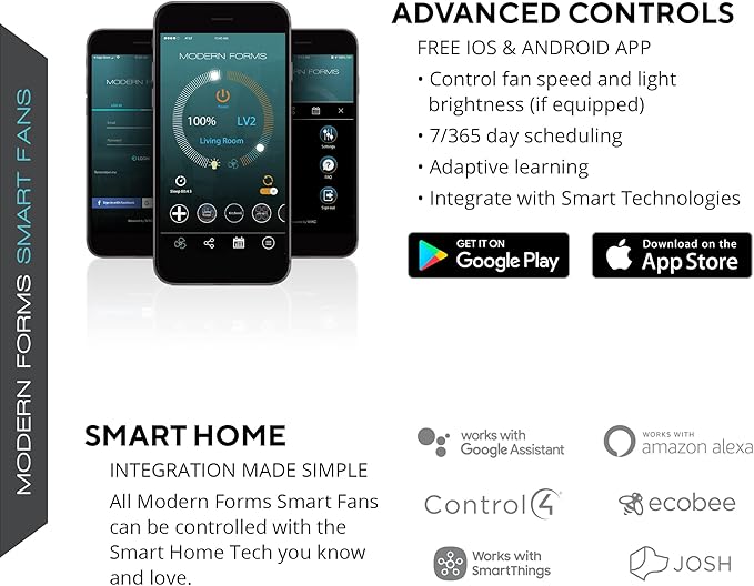 Modern Forms Zephyr 3 Blade 62 in. Indoor and Outdoor Smart Downrod Ceiling Fan with Remote Control - Integrated LED Selectable 4CCT 2700K-3000K-4000K-5000K - Matte Black/Distressed Koa