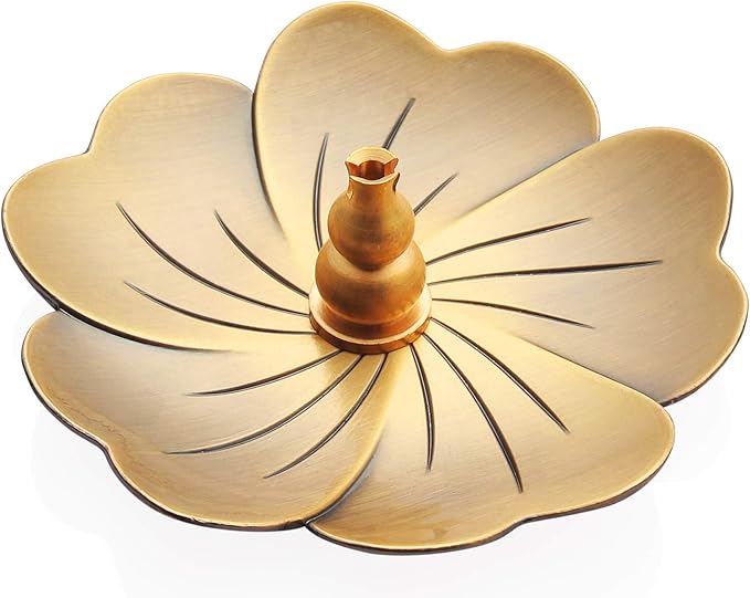 Incense Burner for Incense Coil,Incense Sticks Holder,Gourd Style Brass Censer Burner