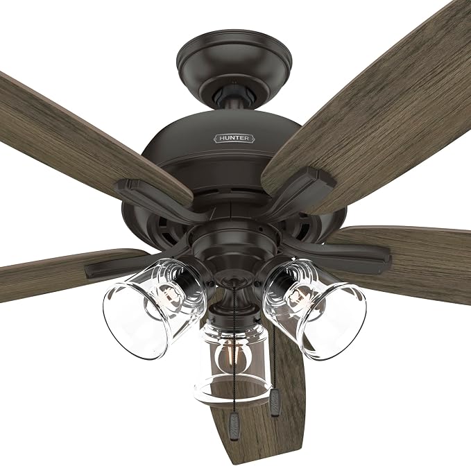 Hunter Dondra, Indoor, Ceiling Fan, with LED Lights, 60 inch, Noble Bronze