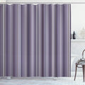 Ambesonne Stripes Shower Curtain, Abstract Ocean Inspired Palette Lines Geometrical Image Illustration, Cloth Fabric Bathroom Decor Set with Hooks, 84" Long Extra, Mauve Lilac
