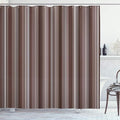 Ambesonne Stripes Shower Curtain, Abstract Ocean Inspired Palette Lines Geometrical Image Illustration, Cloth Fabric Bathroom Decor Set with Hooks, 75" Long, Dark Warm