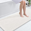 OLANLY Bathroom Rugs 59x24, Extra Soft Absorbent Chenille Bath Rugs, Rubber Backing Quick Dry, Machine Washable Bath Mats for Bathroom Floor, Tub and Shower, Home Decor Accessories, Ivory