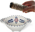 Hand-Painted Smudge Bowl, 6.5" Inch Artisanal Ceramic Incense Holder for Sage, Palo Santo, Incense & Spiritual Cleansing, Altar Decor for Meditation, Healing Rituals & Energy Clearing