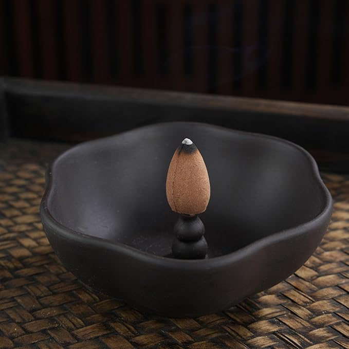 Ceramic Stick Incense Holder and Burner for Sticks and Coil Incense or Sage Incense Cones,Insence Stick Holder for Yoga Spa and Meditation,Incense Tray with Incense Stick Holder