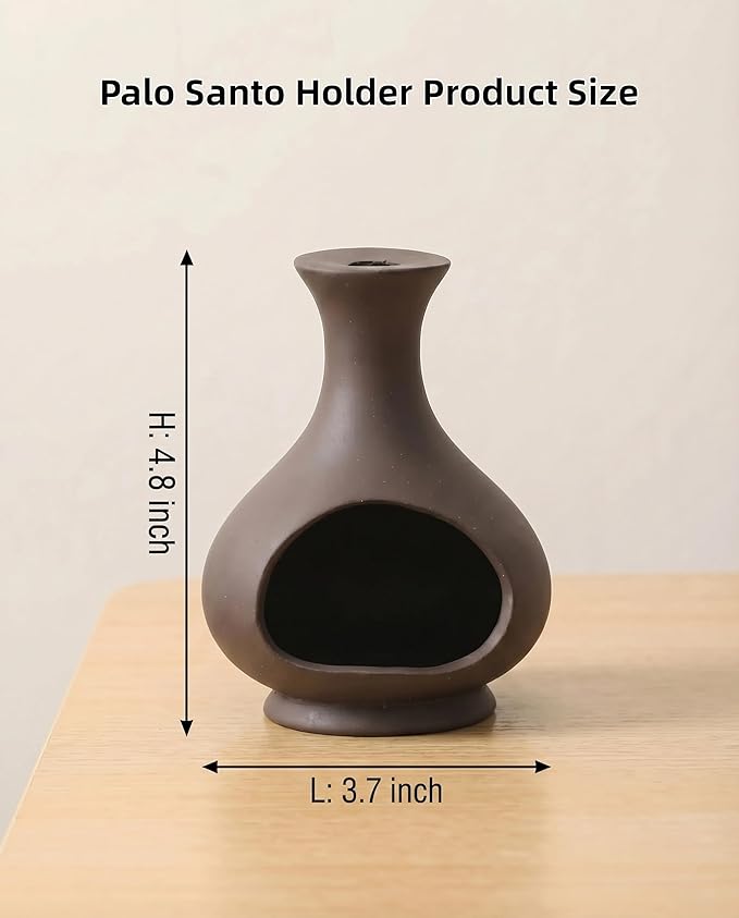 Multi-Functional Palo Santo Burner, Palo Santo Holder， Stick and Sage Smudging Bowl, Modern Incense Burner with Chimney, Ash Catcher, Suitable for Spiritual Rituals, Yoga, Meditation