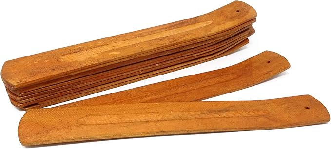 Honbay 12PCS Wooden Incense Sticks Holder Lightweight Incense Burner Ash Catcher Wooden Incense Tray for Home Fragrance Decor or Hotel Aromatherapy Ornament (9.25")