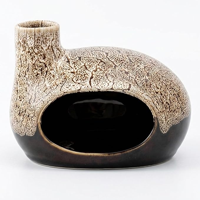 Handcrafted Ceramic Palo Santo Holder – Artistic Incense Burner for Meditation, Mindfulness and Zen Home Decor – Wabi-Sabi Style Cone Sculpture, Gift for Yoga, Relaxation & Aromatherapy (White)