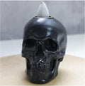 Skull Backflow Incense Burner Holder, Resin Skeleton Statue Aromatherapy Ornament, Goth Halloween Decoration