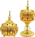 2 PCS Metal Incense Burner Vintage Cone Incense Burner Incense Stick Holder Antique Arabic Incense Burner Pot for Yoga SPA Home Decor