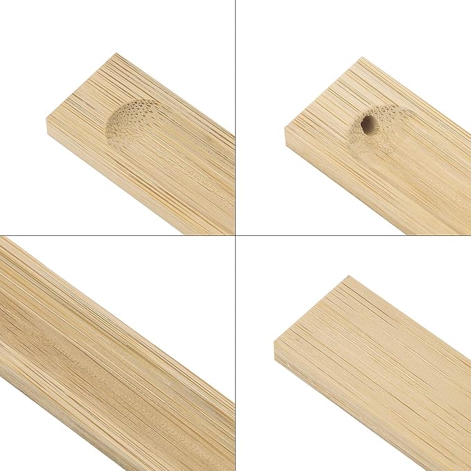 Bamboo Wood Incense Sticks Holder Incense Burner Ash Catcher (6 Pack)