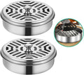 2 Portable Coil Holder, Incense Box Sandalwood Holder with Handle, Fireproof Incense Burner for Home Office Camping