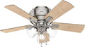 Hunter Crestfield, Indoor, Ceiling Fan, Quiet, 42 inch, Brushed Nickel