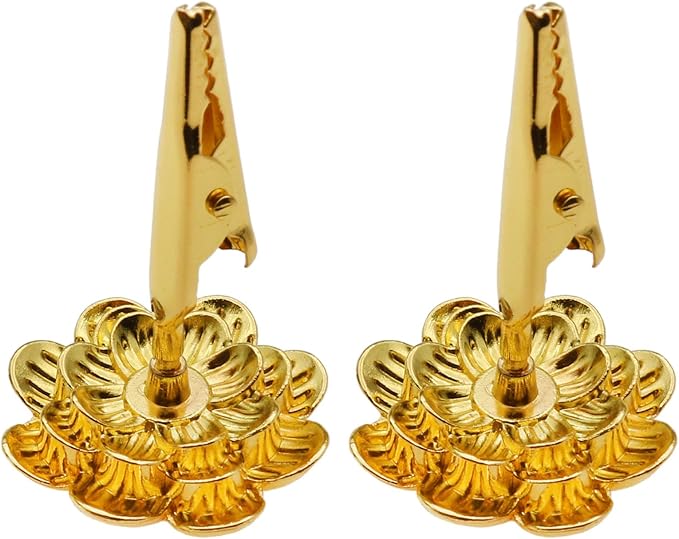 2 PCS Incense Holder Clip 45x30mm Incense Match Holder Clip Spiral Coil Incense Burner Holder with Lotus Base for Home Decoration