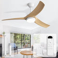 Sofucor 52 Inch Ceiling Fan with Light, Outdoor Modern Ceiling Fan with Lights Remote Control, Airflow 6000CFM 3 CCT Dimmable 3-Timer ABS 3 Blades Reversible DC Motor for Living Room Bedroom Patio