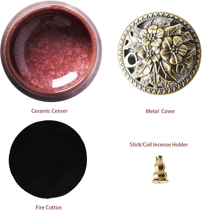 Ceramic Home Decoration Incense Sticks or Cones Burner Porcelain Incense Holder