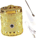 Generic Alloy Incense Burner Incense Holder Quick Heating Portable New Year Gift Decor Accessories Ornament for Bedroom Tea Table, Golden