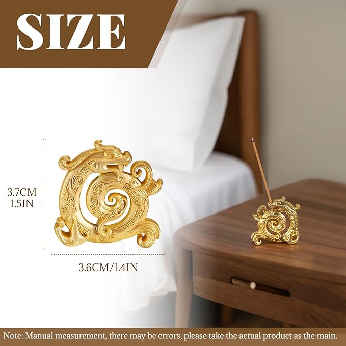 BOROLA Dragon Shaped Holder Incense Holder - Multi Porous Line Fragrance Base Ornament, Ash Catcher for Stick/Cone/Coil Incense, Home Décor Accessory(1 Pcs)