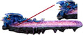 Atlantic Collectibles Quartz Crystal Azurite Guardian Dragon Incense Holder Figurine 10.75" Long