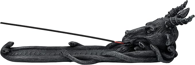 Pacific Giftware Baphomet Incense Burner, Resin Gothic Collectible Statue of Goat with Snakes, 11.25 Inches x 3.75 Inches x 3.5 inches