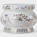 Qinlang Small White Ceramic Buddhist Incense Burner Bowl, Buddha Incense Holder for Stick - 4 Inches