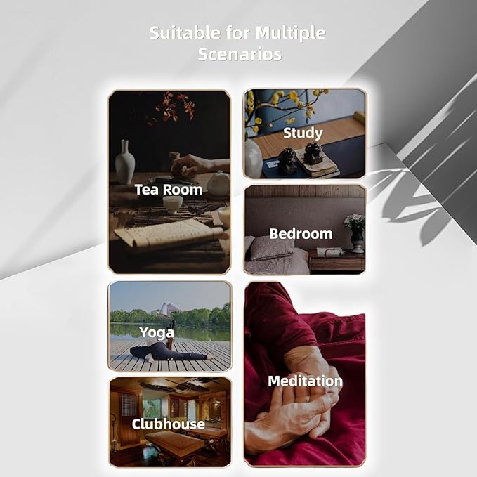24 Holes Incense Holder for Sticks, Vintage Handmade Incense Burner Ash Catcher with 42 Coils Incense,Ornament for Aromatherapy/Yoga/Meditation/Home Living Room Office Car Decor
